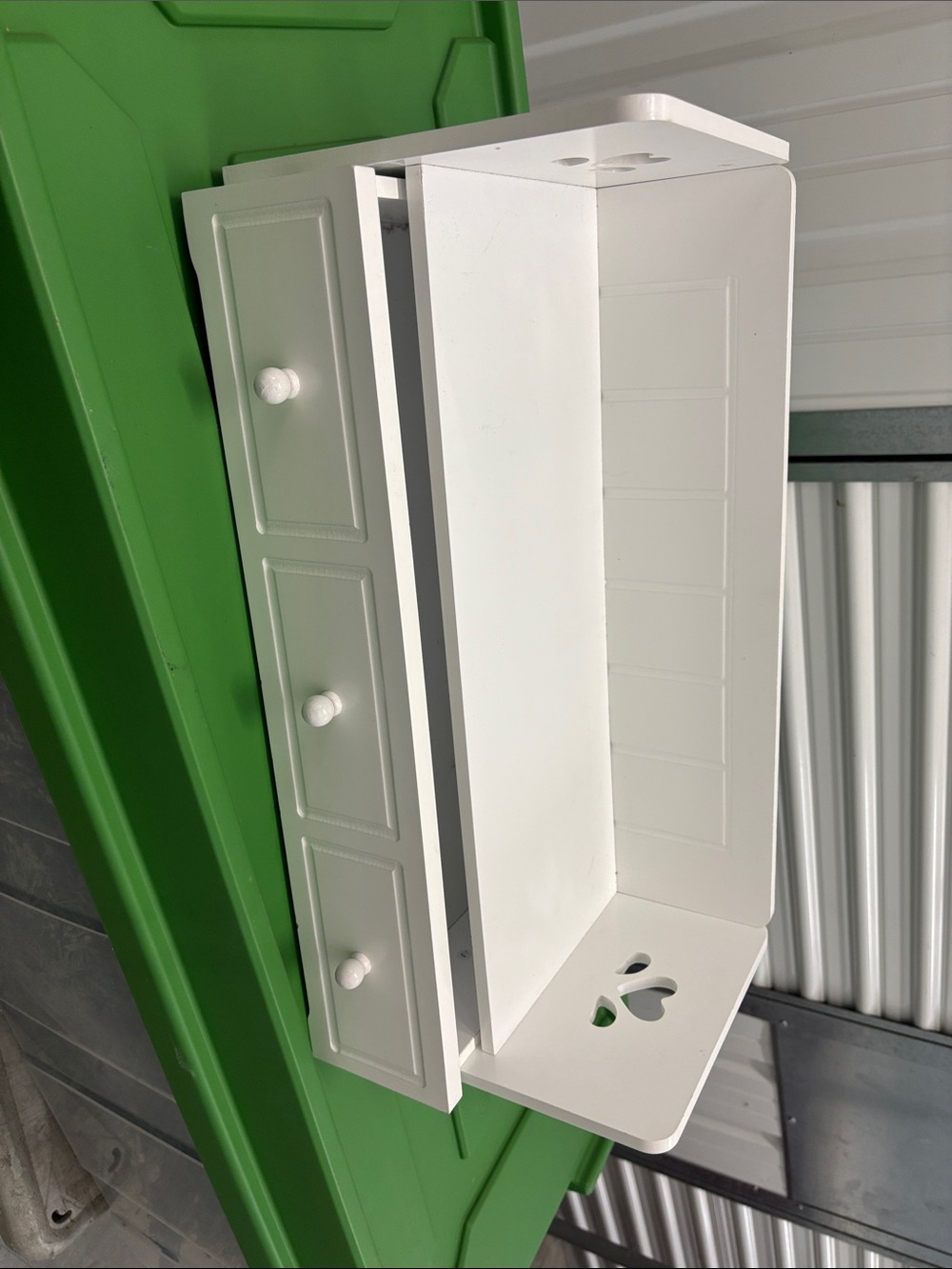 White Shelf with Drawer